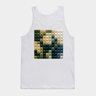 Castleton Green Abstract Low Polygon Background Tank Top